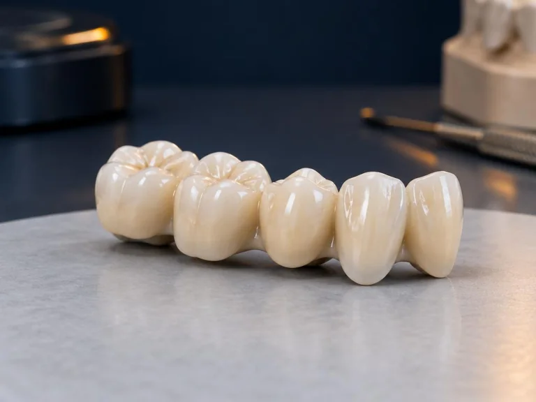 Prótese dentária em cerâmica — imagem ilustrativa